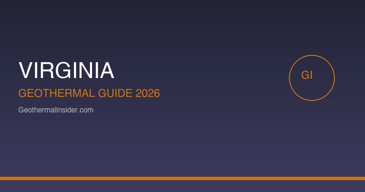 Ground-source heat pump installation in a Virginia suburban neighborhood with HDPE loop pipes and drilling rig
